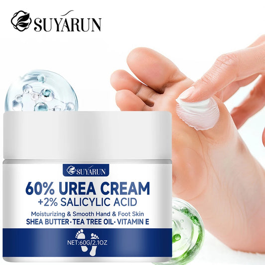 NEW 100g. 60% Urea Foot Cream for Cracked Heels & Dry Skin - Intensive Moisturizing Treatment, Callus Remover, Diabetic Foot Care.