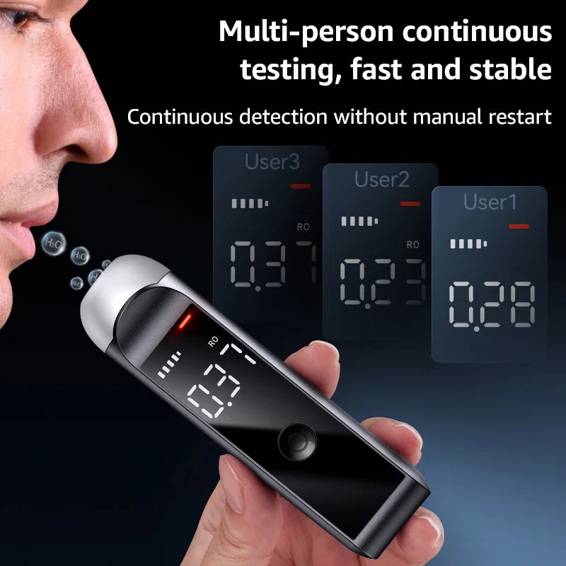 Low-Price Sales are Limited NEW Arrivals High Quality Automatic Alcohol Tester Professional Breath Alcohol Tester Rechargeable Breathalyzer Alcohol Test Tools Driving Supplies