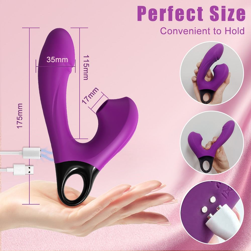 Powerful Vibrator for Women 15 Vibration Modes Dildo G Spot Clitoris Sucker Vacuum Stimulator Female Sex Toys for Adults 18