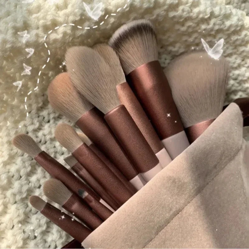 Professional Make-Up Brushes 13 PCS Set 4 Colors Eye Shadow Foundation Women Cosmetic Powder Blush Blending Beauty Make Up Tool