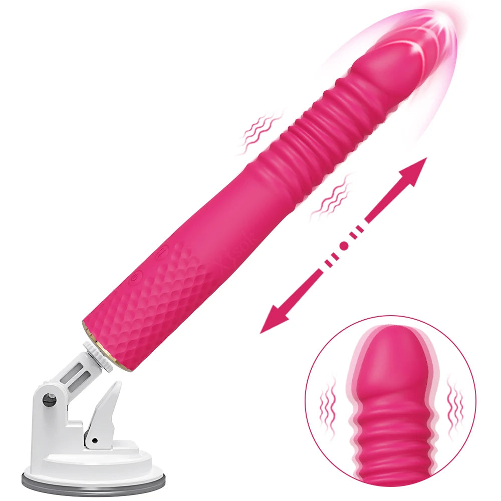 Automatic Machine Telescopic Dildo Vibrator Female Sexs Toy Women Vagina Masturbation Penis G Spot Clitoris Stimulator Massager