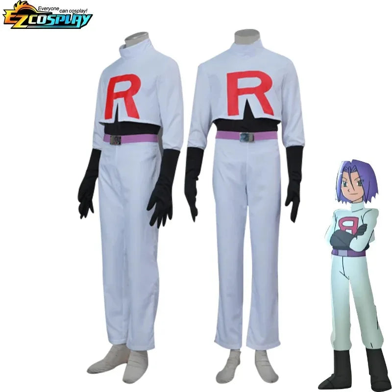 Anime Halloween Japan South Korea Cosplay Costume for Adult Team Rocket Jessie Musashi James Kojirou Halloween Cosplay Costume Full Set Costume
