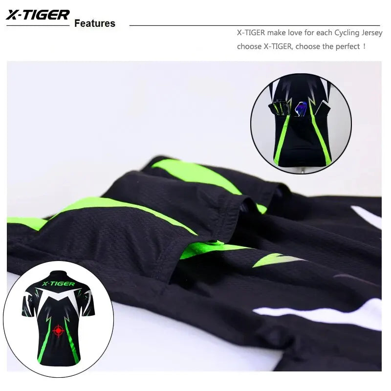 X-Tiger Pro Cycling Jerseys Ropa Ciclismo Mountain Bike Clothing Quick-dry Men's Racing Bicycle Clothes MTB Sportswear