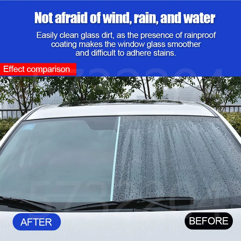 NEW 2 PCS Set Car Glass Defrost Anti-Rain Anti Iced  Water Spray Repellent Nano Coating Hydrophobic Waterproof Agent Oil Film Removing  Auto Glass Film Agent Car Accessories Cleaning Supplies
