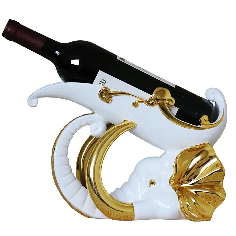 Thailand*s Elephant Red Wine Holder living room luxury wine cabinet decorations High foot wine glass holder household wine bottle rack