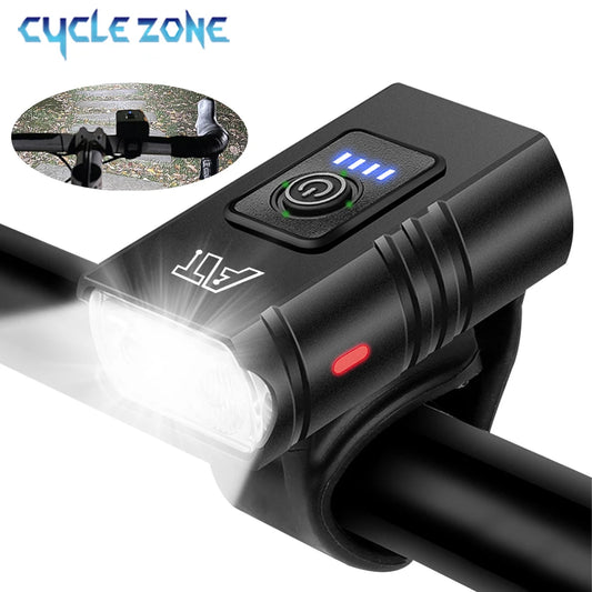 NEW LED Bicycle Front Light Type-C 6 Modes Rechargeable Bicycle Headlight MTB Road Bike Headlamp Easy to Install Cycling Accessories