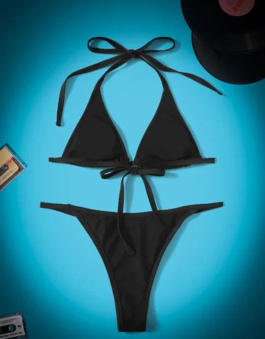 2 PCS Set Sexy Rhinestone Gothic Skull Bikini Kawaii Bikini Gothic Bikini Y2K Swimsuit Goth Bathing Suit Summer Holiday Beachwear Bra Brief Sets