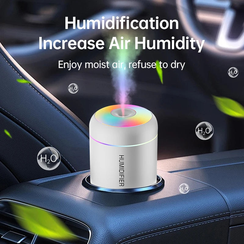 NEW 180ML Mini Air Humidifier USB Electric Aroma Diffuser Essential Oil Purifier Aromatherapy Mist Maker Lights For Car Home Bedroom Living Room Bathroom Accessories