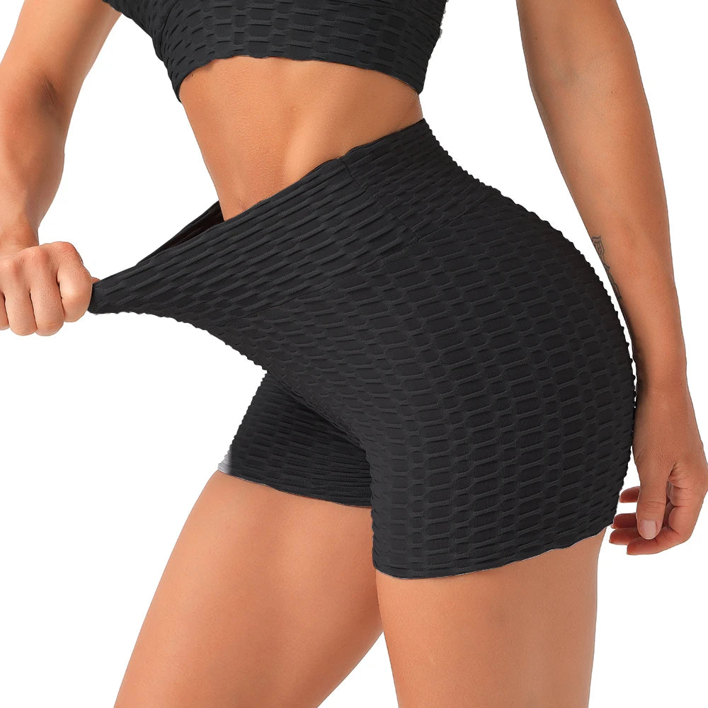 NEW  S-XL Black/Blue/Gray Color Women  High Waist Push Up Running Yoga Pants Sport Shorts Yoga Clothing Gym Quick Dry Fitness Seamless Hip Lift Tight Sportswear