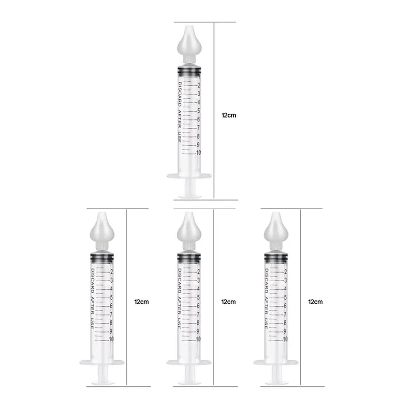4 PCS Set Home Needle Tube Nasal Aspirator Baby Infant Kids Nose Snot Booger Irrigator Mucus Snivel Cleaner Rhinitis Syringe Washer Babies Health Care Supplies