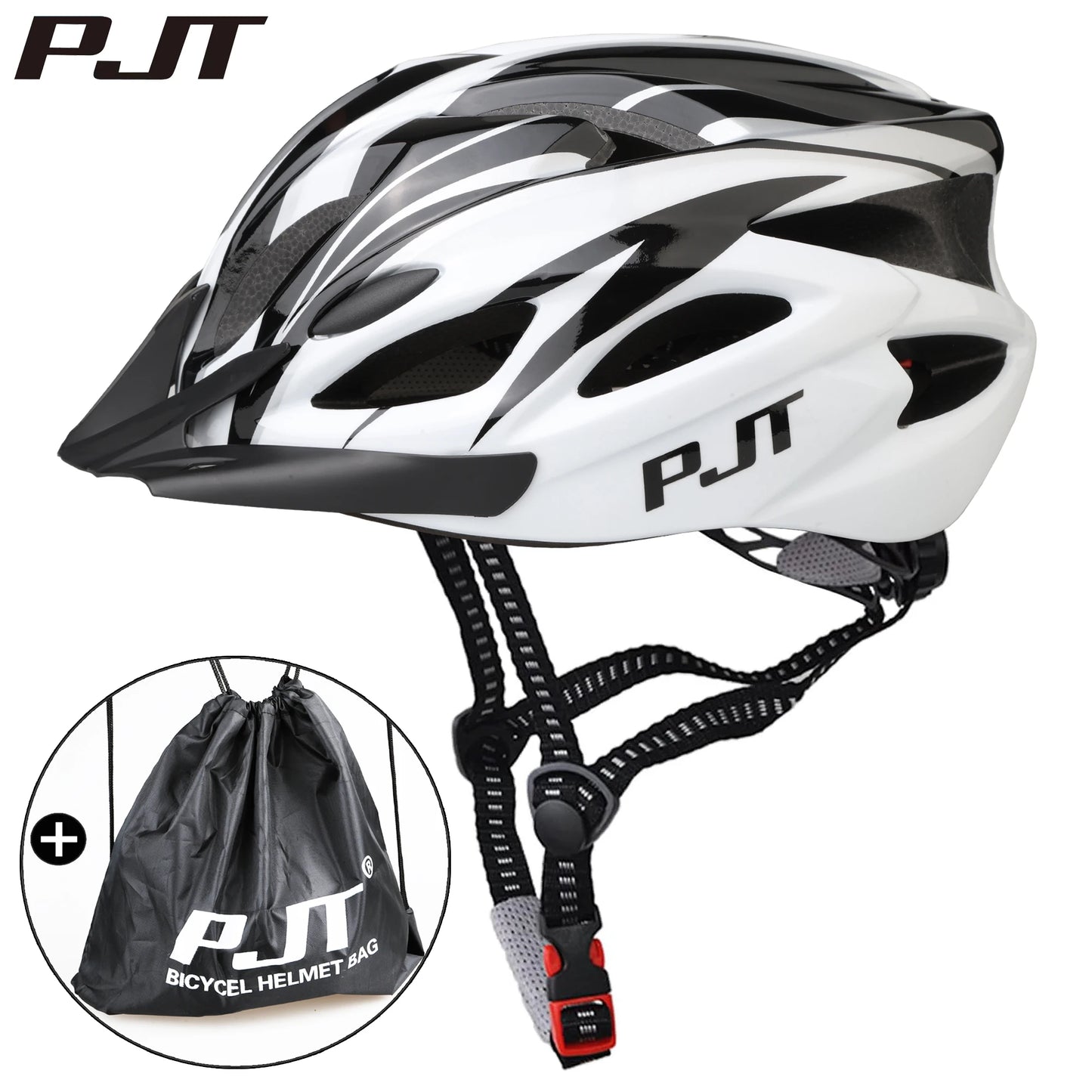 5 Colors PMT Cycling Helmet + Bag Set Comfort Lining Lightweight Hollow Riding Safety Cap Head Protection Bicycle MTB Helmets Men Women Bike Helmet
