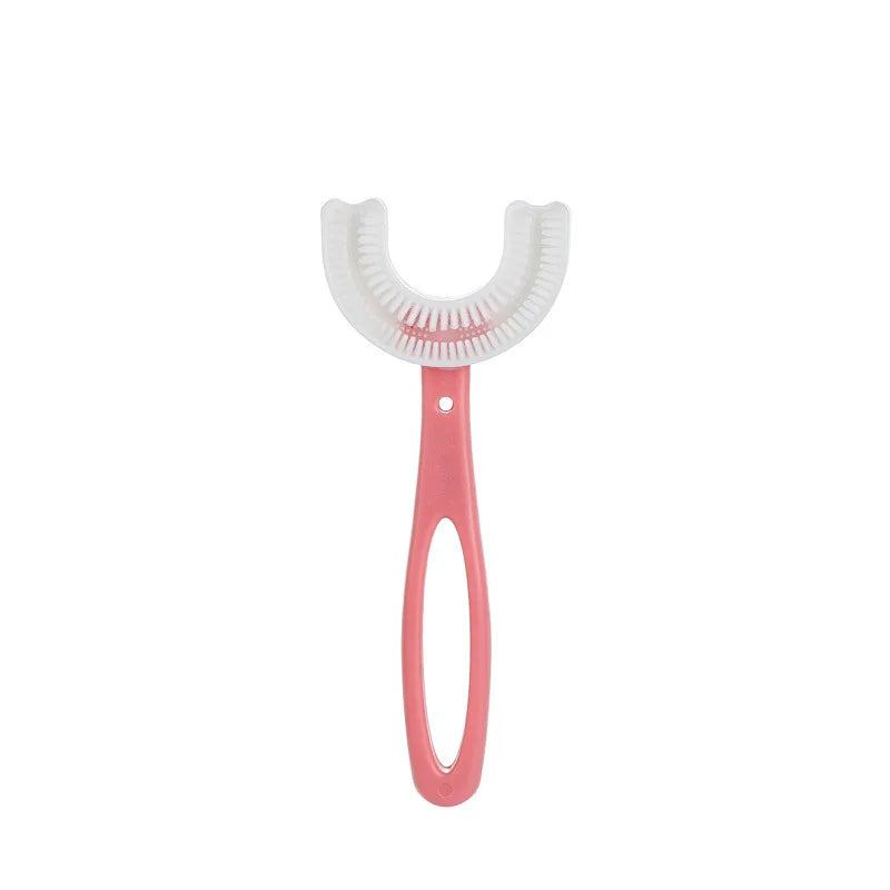2 PCS Set Baby Toothbrush Children 360 Degree U-Shaped Child Toothbrush Teethers Baby Brush Silicone Kids Teeth Oral Care Cleaning Tools