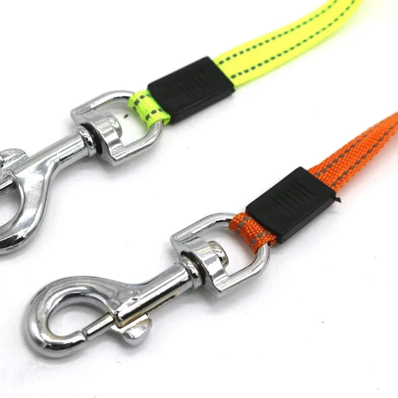 Dual Dog Leash Roulette Auto Retractable Pet Supplies Double-Ended Traction Rope with Flashlight Waste Bag Box 3m