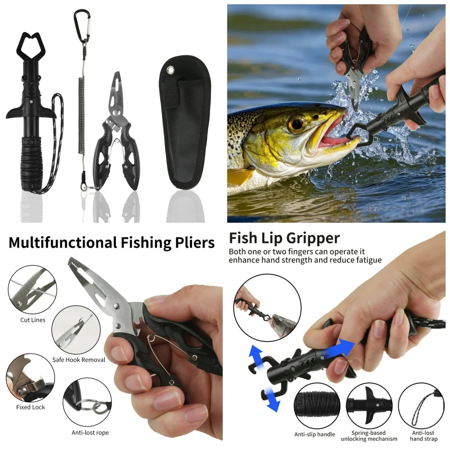 Fishing Landing Net Aluminum Alloy Durable Telescoping Extend to 190cm/130cm/55cm Folding Mesh Safe Fish Catching Releasing Fishing Accessory Sets