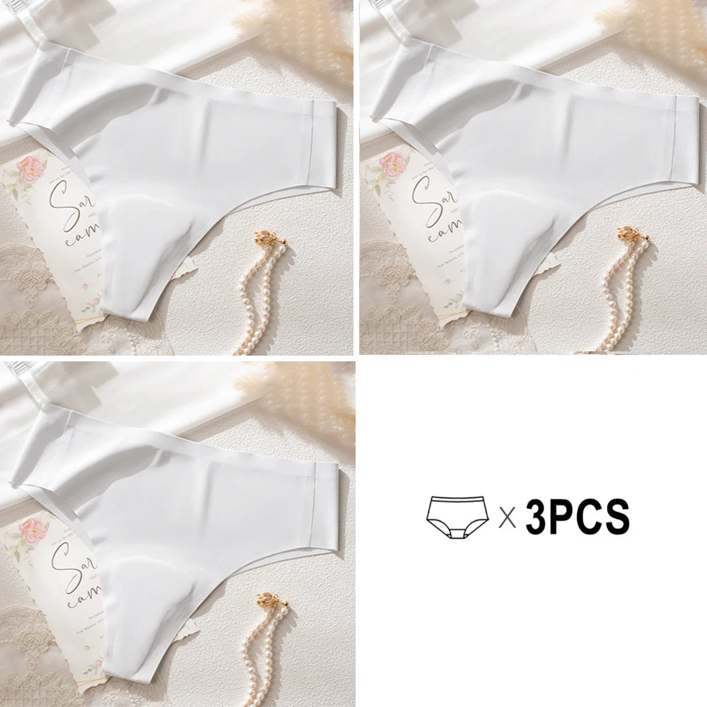NEW Arrivals 3PCS Set 10 Patterns Women Protection Avoid Camel Toe Silk Panties Seamless Thong Panties Camel Toe Concealer Cover Camel Toe Prevention Underwear Anti Camel Toe Yoga Sport Briefs