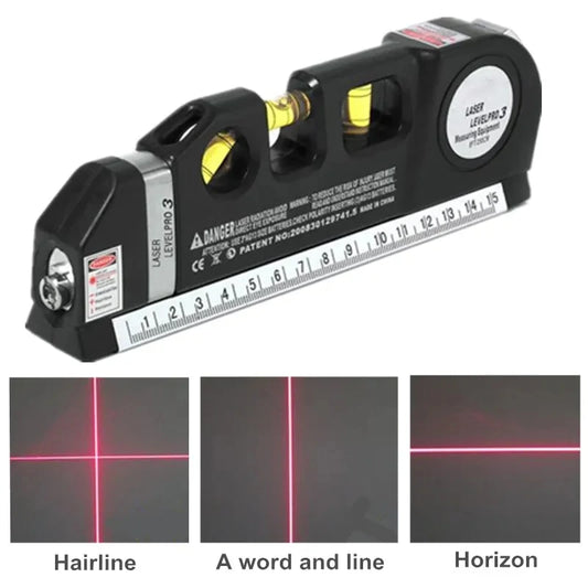 NEW Arrivals Laser Level Horizon Vertical Measure 8FT Aligner Standard and Metric Rulers Multipurpose Measure Home Appliances