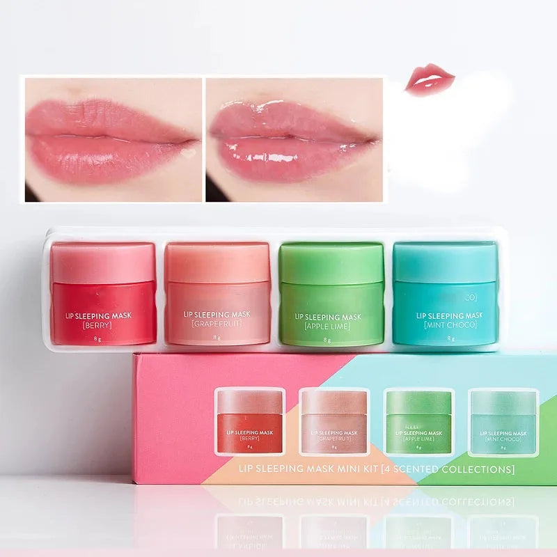 Korea Lip Sleeping Mask 8g Mini Set 20g Lip Balm Removes Flaky Skin Nutritious Moisturizing Scented Collection Lip Care 3g Sampl