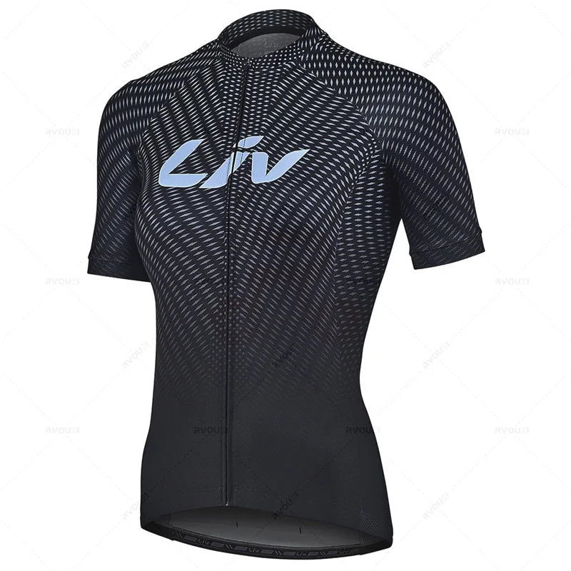 NEW Arrivals S-4XL Plus Size Professional Cycling Racing LIV PRO Cycling Jersey Set Woman MTB Bike Clothes Summer Bicycle Clothing Cycling Set Maillot Conjunto Girls Female Sports Apparel Supplies