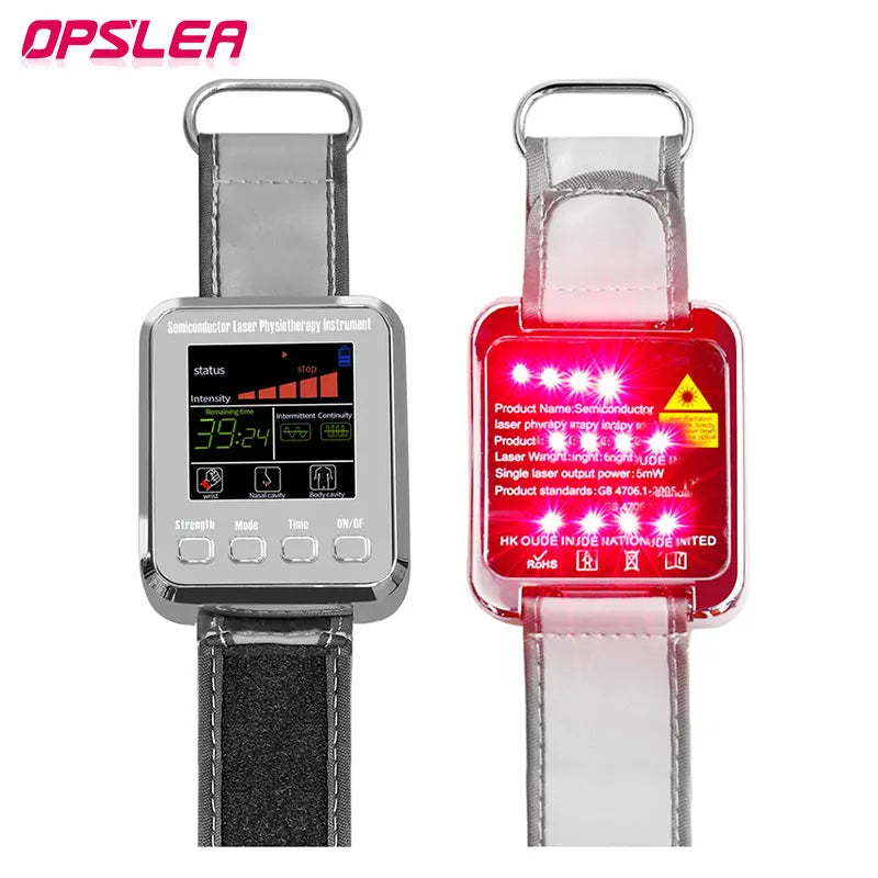 12 Holes  Laser 650nm Laser Therapy Wrist Watch LLLT for Diabetes Hypertension Cholesterol Treatment Laser Rhinitis Physiotherapy Health Care Accessories Medical Supplies