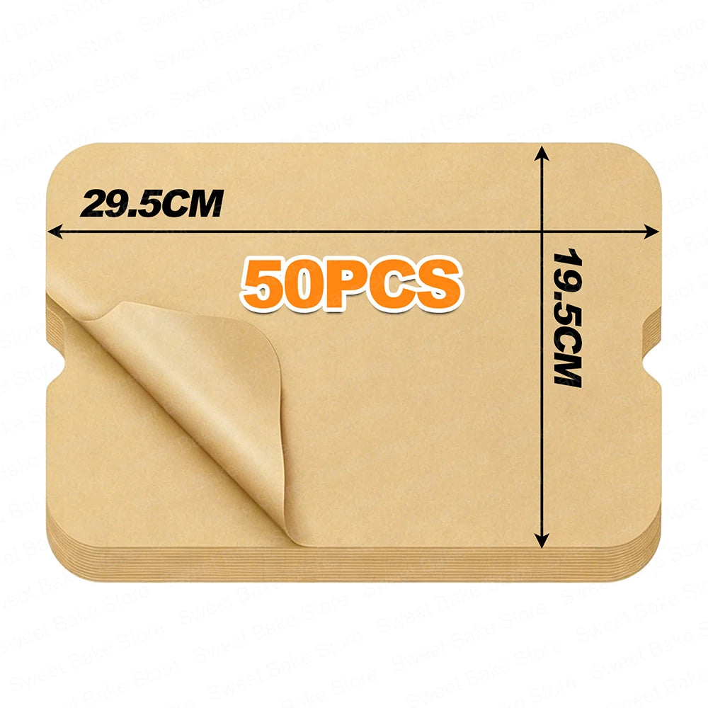 100/200 PCS Set Air Fryer Baking Paper Sheets Compatible with Ninja Food Smart XL FG551 6-in-1 Indoor Grill, Rectangle Parchment Paper Liners