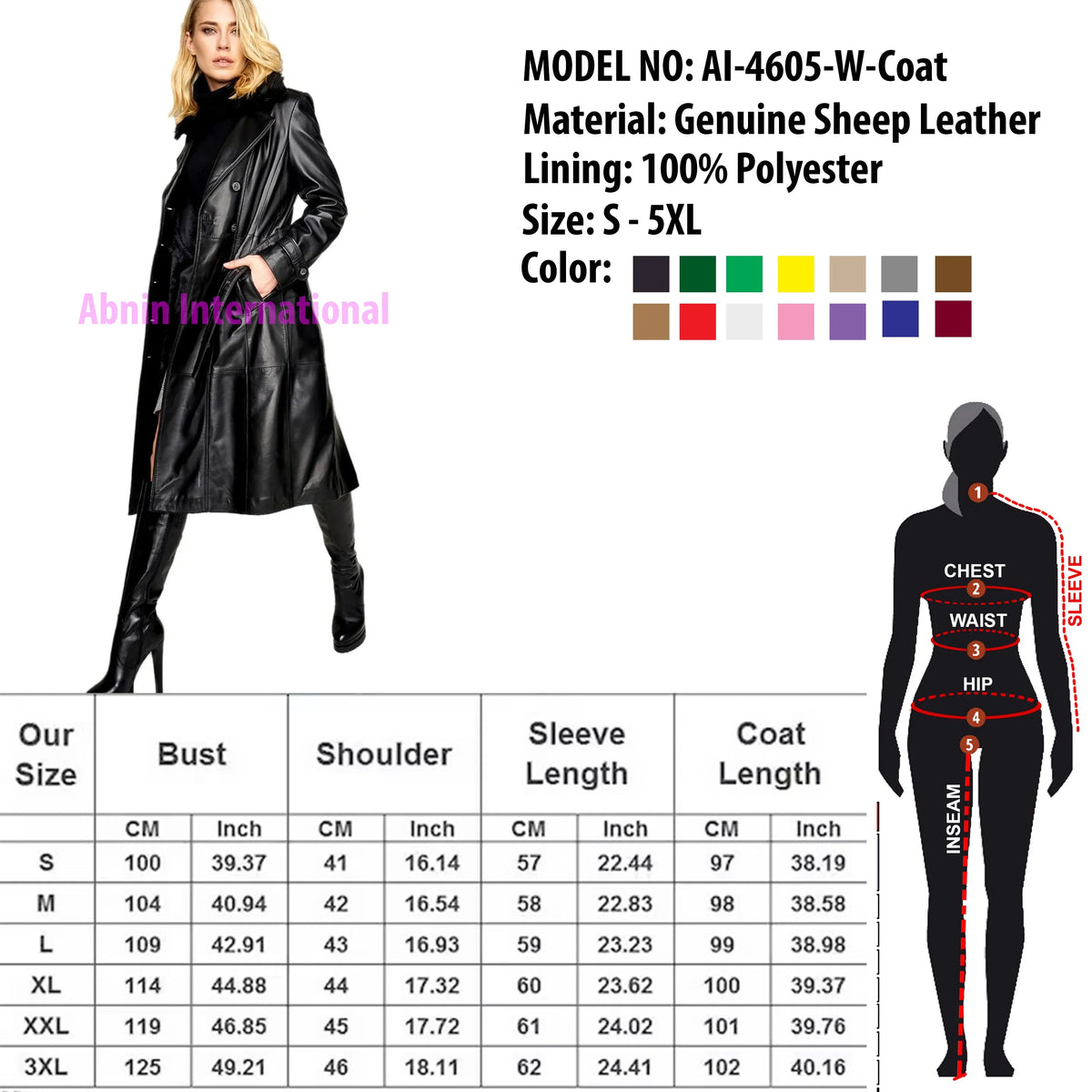 HOT SALE 8 Colors S-5XL Plus Size New Arrival Women's Genuine Sheepskin Leather Coat with Sheepskin  Knee-Length New Trending Breathable Waterproof Windbreaker Long Trench Ladies Winter Apparel Supplies.