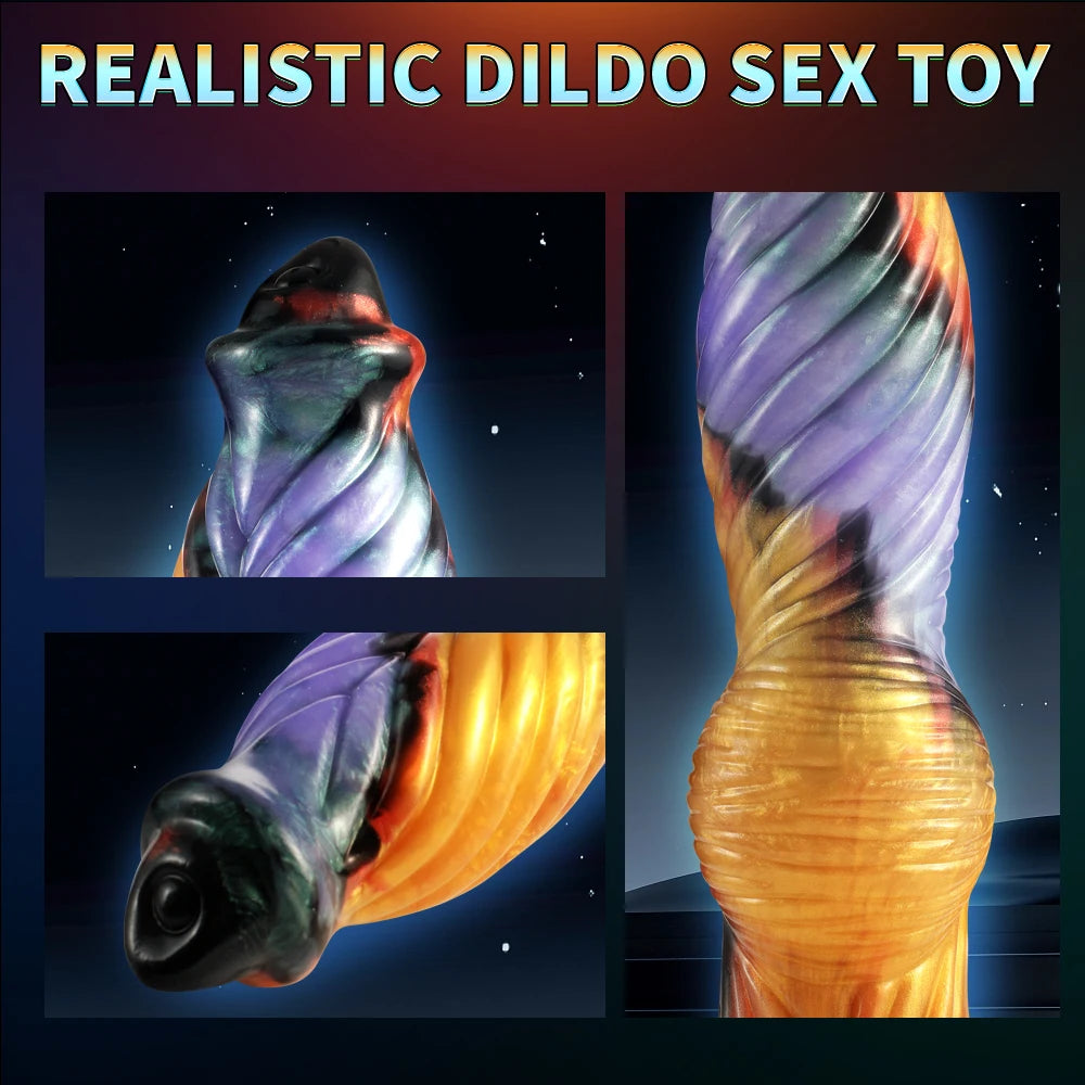 10.2inch Telescopic Dildo 3IN1 Monster Thick Dildos 7 Vibration 7 Thrusting Suction Cup Dildo Anal Sex Toys for Women Men Couple