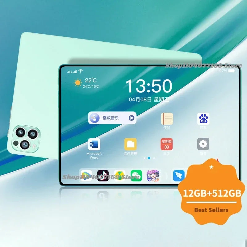 NEW Arrivals 2025 Tablet Android 14.0 Brand New 11.6 Inch 16GB RAM 1TB ROM Tablet 16MP 32MP 20000mAh 10Core WIFI Bluetooth Network Tablet PC Electronics Accessories Products