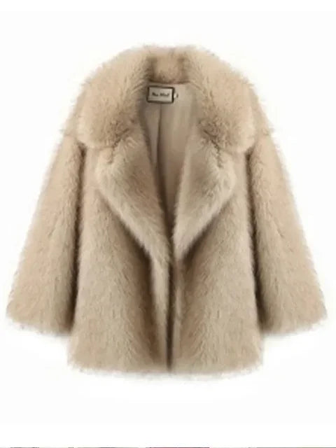 NEW Arrivals Winter Warm Snow Outerwear Ins Fashion Girls Oversized Gradient Fur Coat Women Thick Lapel Evening Nightclub Party Outerwear Fluffy Faux Fur High Street Jacket Ladies Girls Luxury Fashion Clothing Supplies