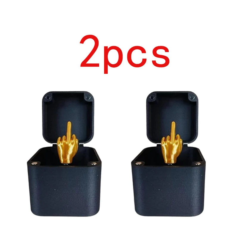 2-5 PCS Set Christmas Interesting Prank Gift Middle Finger in Box Christmas Box Funny Creative Gifts Office Desk Decoration Home Decoration