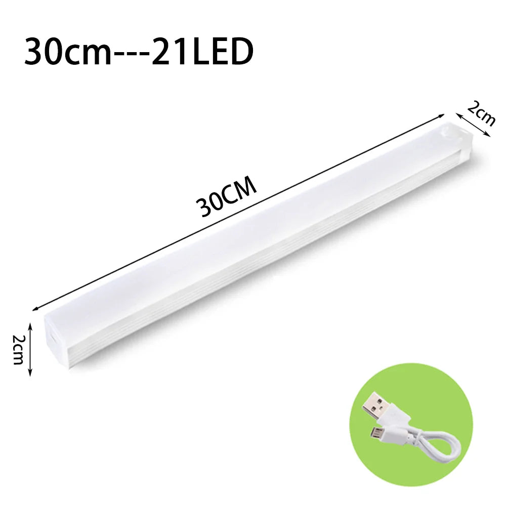 50cm Motion Sensor Light Wireless LED Night Light Type C Rechargeable Light Cabinet Wardrobe Lamp Staircase Backlight For Kitchen