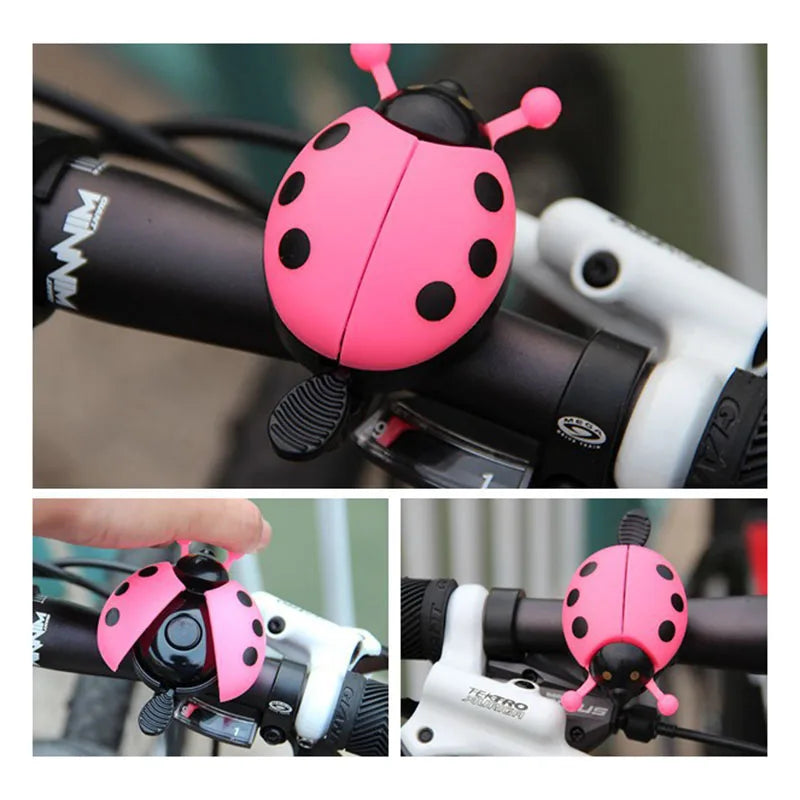 1PC Bicycle Small Bell Cartoon Beetle Ladybug Cycling Bells For Lovely Kids Girls Bike Ride Mini Bell Alarm Bicycle Accessories