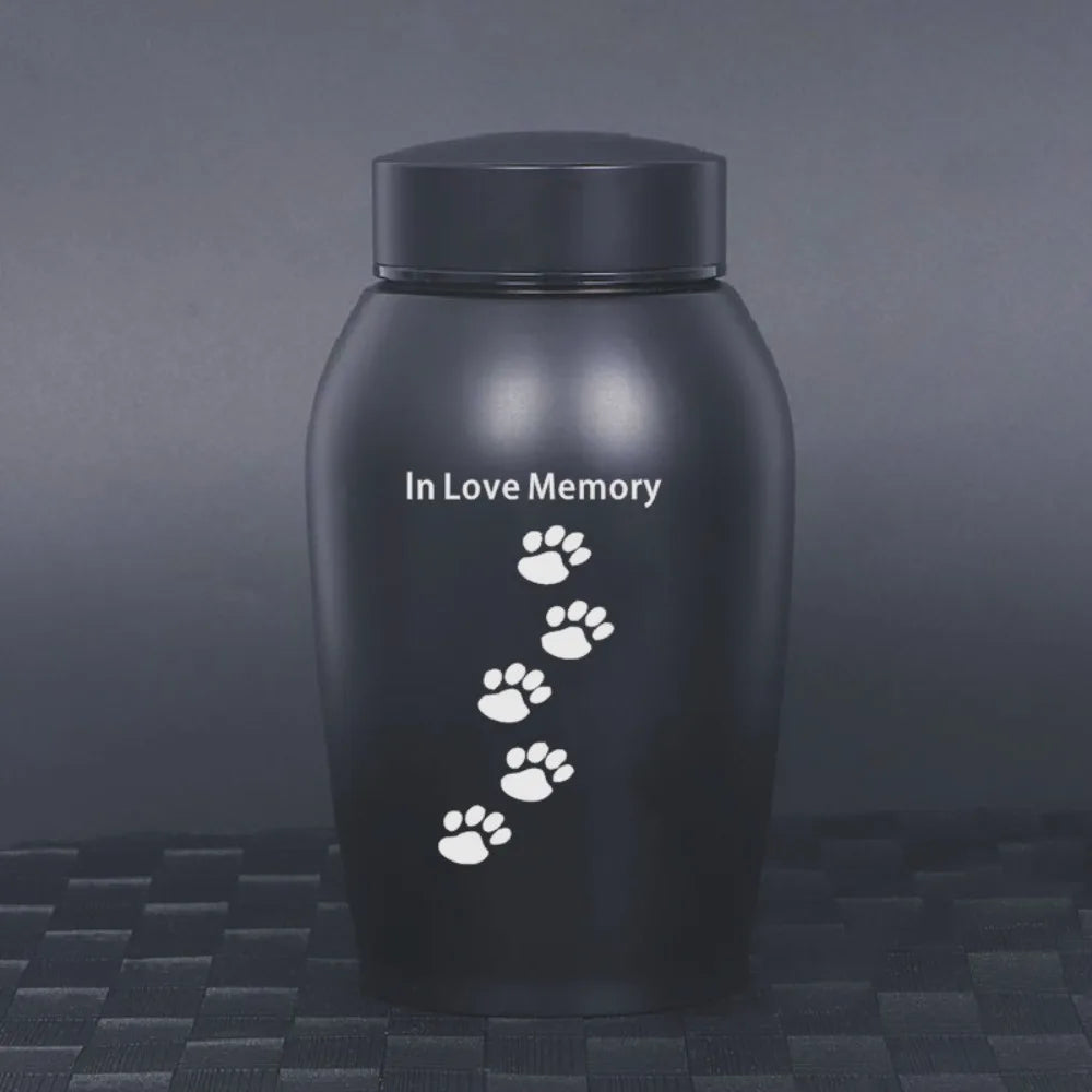 20 Styles Pets Last Farewell Columbarium Stainless Steel Pet Ashes Urn Black Moisture-Proof Memorial Pet Urn Portable Pet Cremation Urn For Small Animals