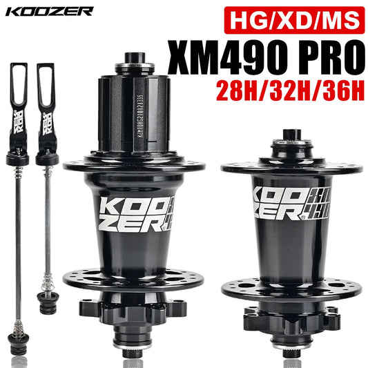 Bicycle Hubs Set KOOZER XM490 PRO 28/32/36 Holes QR THRU TA Steel Shaft 4 Bearing 6 Pawl K7 HG XD MS 8 9 10 11 12 Speed SX NX 12S Bicycle Parts Spares Accessories Sports Supplies