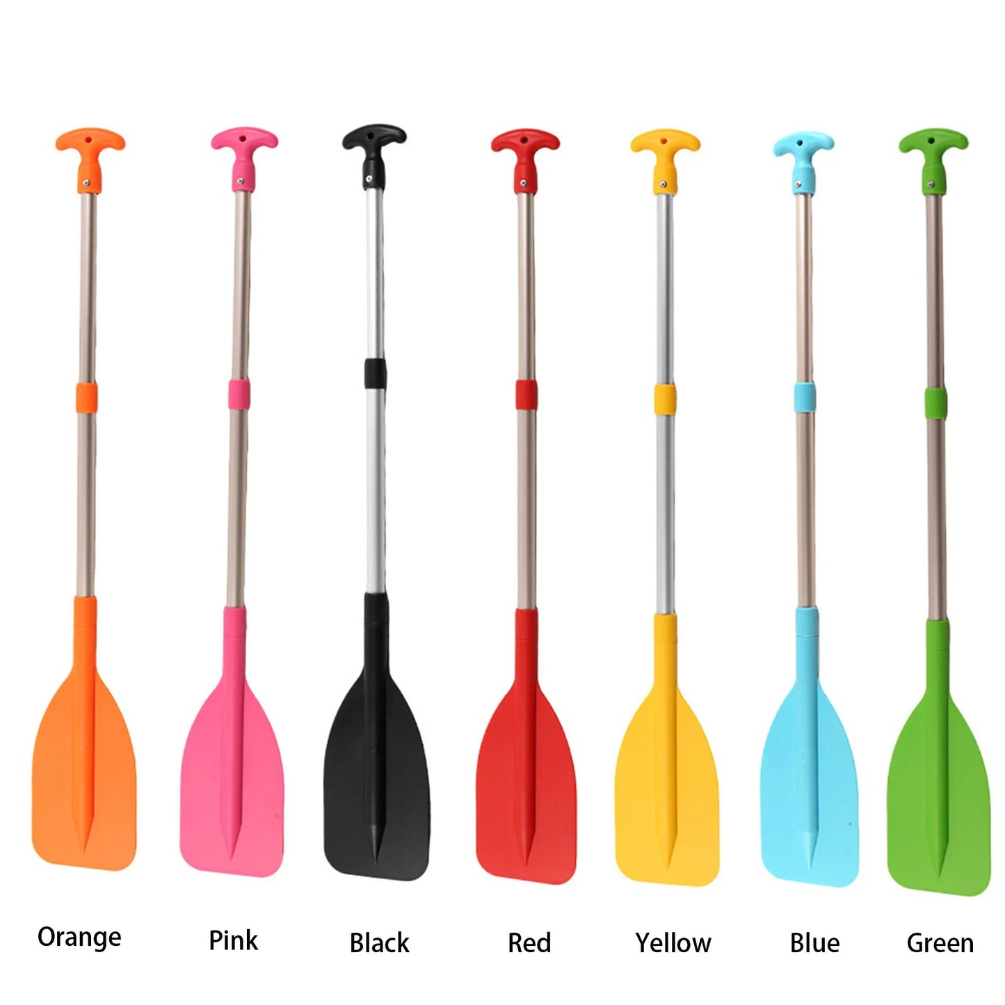 Telescoping Emergency Boat Paddle Aluminum Alloy Shaft Single-Head Boat Oars 53.5-108.5cm Adjustable Length Rafting Canoe Kayak Paddles Water Sports Supplies