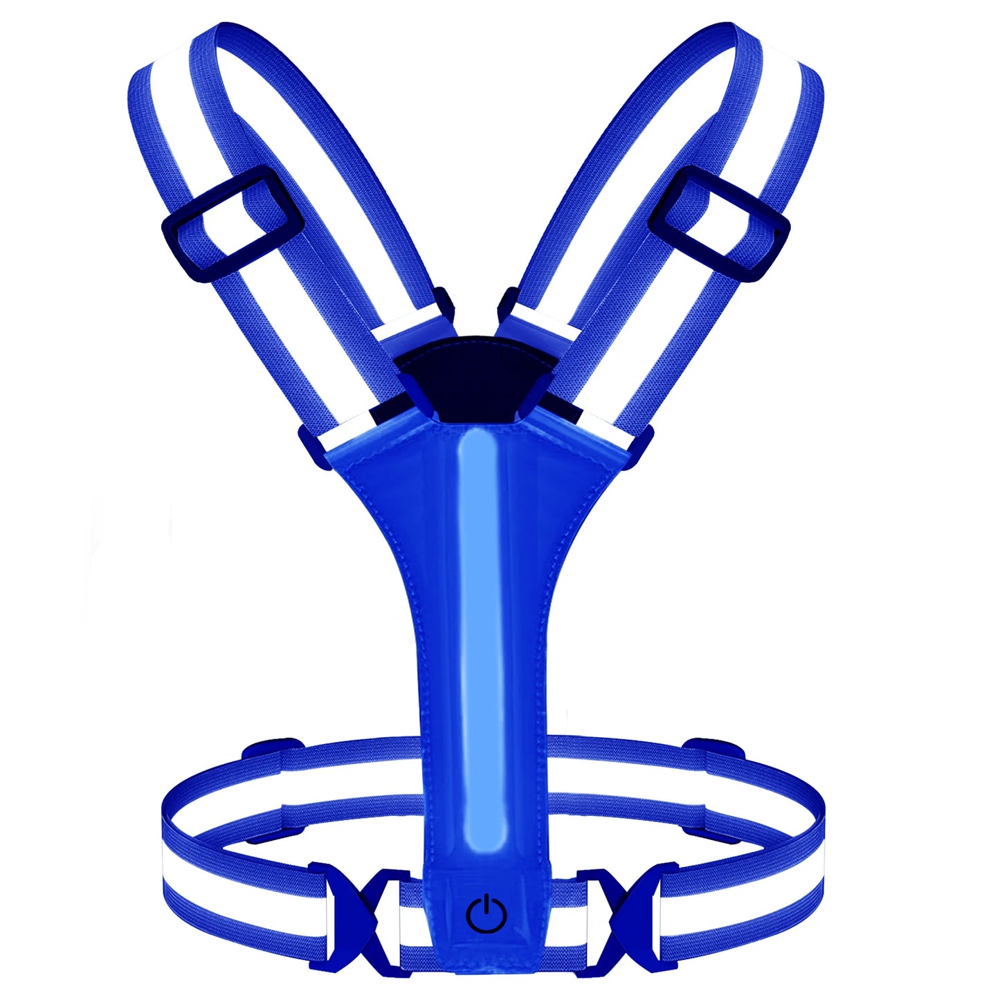 2 PCS Set 3 Colors Adjustable Reflective Security Vests Safety High Visibility Rechargeable Running Cloth For Outdoor Night Runners Cycling Sports