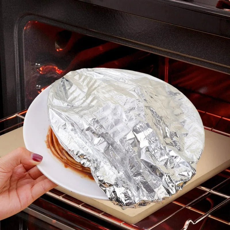 300 PCS Set Home Travel Camping Picnic Aluminum Foil Bowl Wraps Cover Kitchen Food Preservation Wraps Reusable Aluminum Foil Film Covers Food Fresh-Keeping Insulation Bags