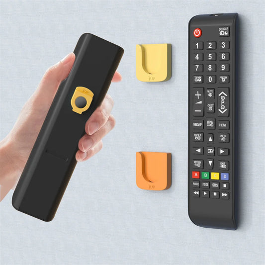 NEW 6PCS Set Remote Control Magnetic Hook Lock, Adhesive Wall Mounted Remote Control Storage Rack, No Punching Hook Home Electronic Accessories