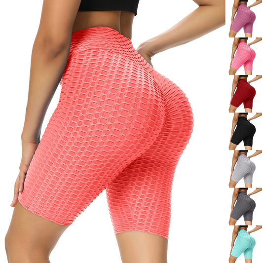 NEW Arrivals S-2XL UK Size 8 Colors Women's Sexy Capris Yoga Fitness Peaches Buttocks Bubble Sports Leggings No Pockets Pants for Women Women’s Pants Yoga Pants
