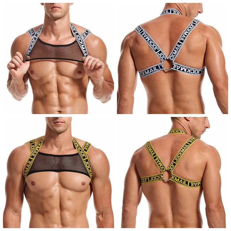 Harness Straps Body Bondage Costume Elastic Mens Sexy Lingerie Men Nightclub Erotic Hollow Out Performance Costume Clothing #905