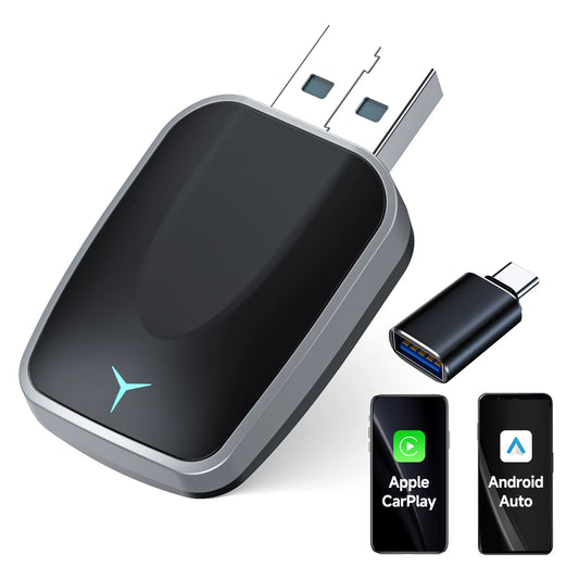 NEW Arrivals 2-in-1 Wired to Wireless CarPlay Adapter & Android Auto Wireless Adapter Plug & Play
