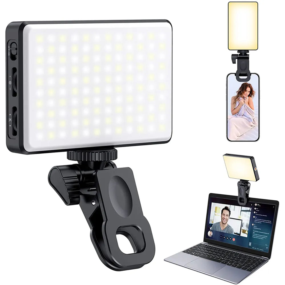 LED Selfie Light Phone Fill Light 120 LED 3000mAh Rechargeable Portable Video Light for Tiktok Vlog Video Conference Selfie