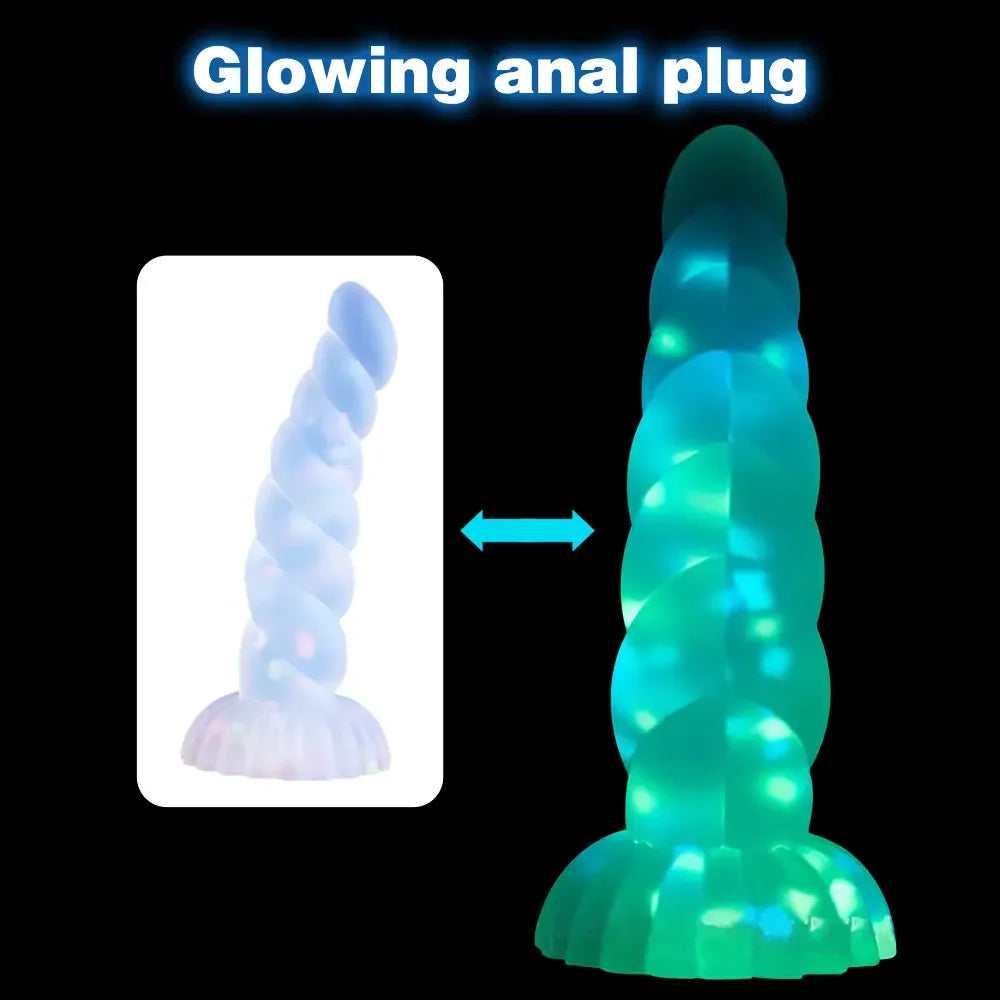 Adult Dark Glowing dildo for Woman Masturbate Color Jelly penis Sex Toys for women Big soft cock Light Erotic Dildo with Suction Cup