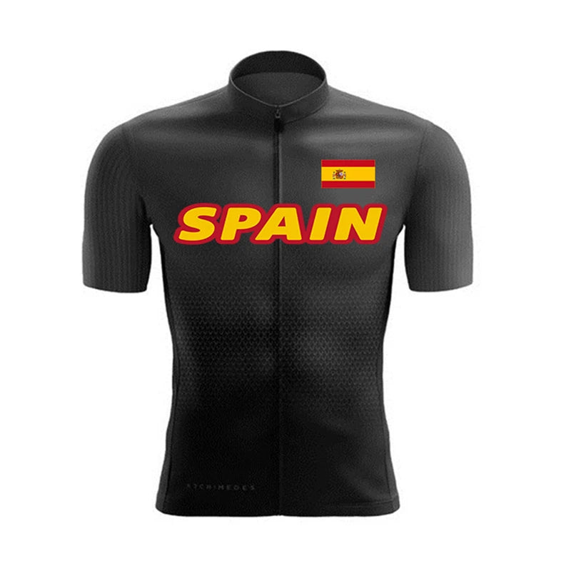 SPAIN Team Cycling Jersey Set 2022 Summer Men Short Sleeve MTB Sports Cycling Clothing Bicycle Maillot Ropa Ciclismo Hombre Suit