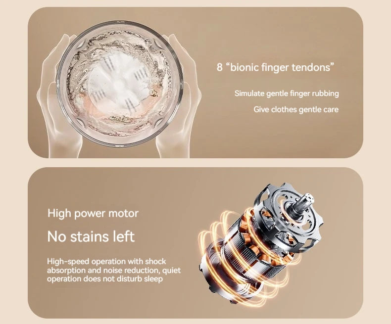 Double Cup Washing Machine for Underwear and Socks, Babies Clothes, Mini Laundry Cup, No Installation Needed, Small and Portable Home Indoor Outdoor Travel Camping Washing Machine