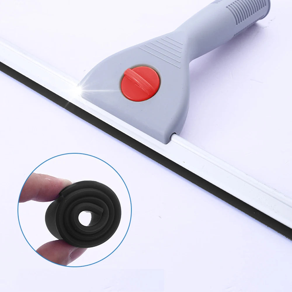 NEW 6/10/14/18in Household Glass Wiper Cleaning Bathroom Mirror Cleaner With Silicone Blade Hook Car Shower Squeezer Window Scraper Home Cleaning Supplies
