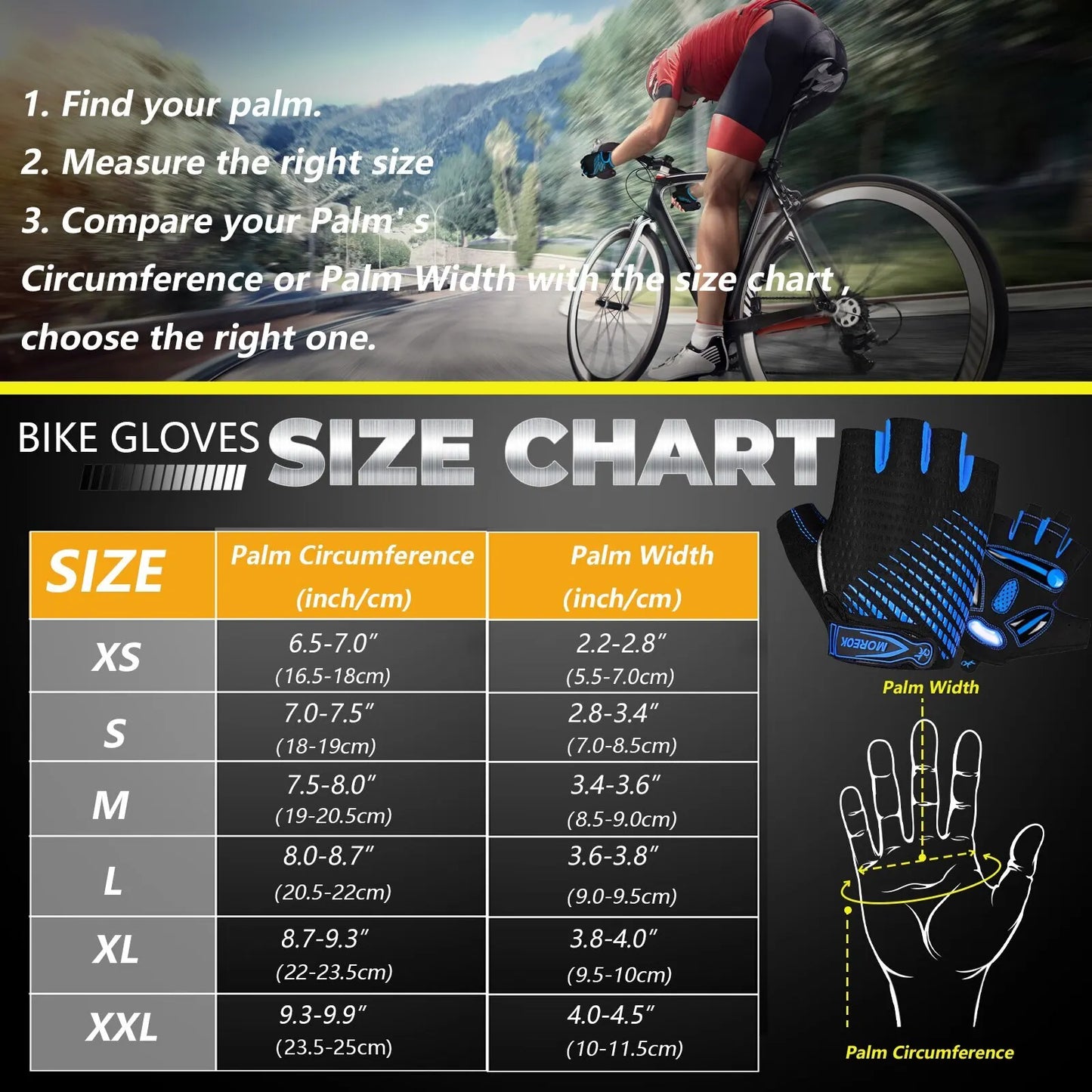 Cycling Gloves,Breathable Bicycle Gloves,5MM Gel Pads Non-Slip Mountain Bike Gloves MTB Road Biking Gloves for Men Women