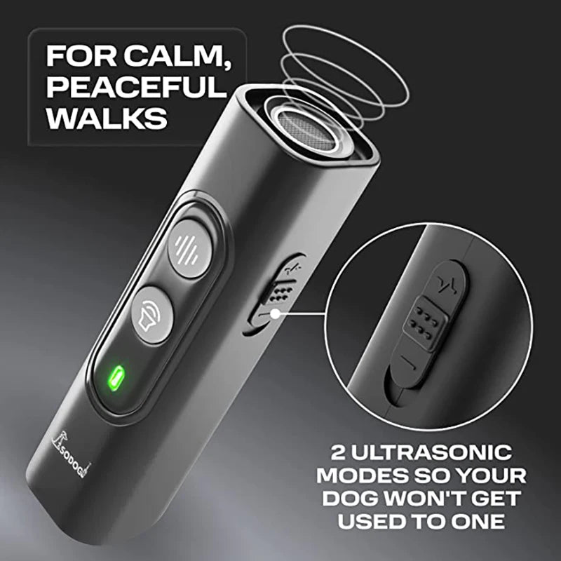 Ultrasonic Pet Dog Repellent Anti Barking Stop Bark Training Device High Power Dog Training Repellents With USB Rechargeable