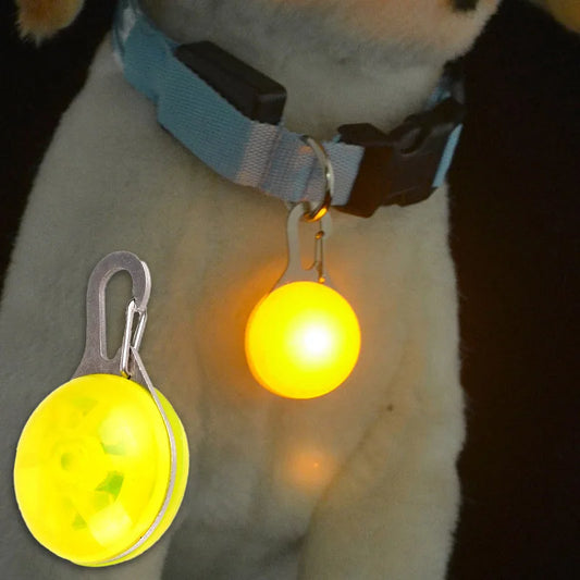 NEW Arrivals 9 Colors LED Glowing Pendant Flashlight Dog Cat Collar Pet Leads Accessories Bright Night Safety Decoration LED Luminous Glowing Pendant Night Walking Pets Safety Accessories