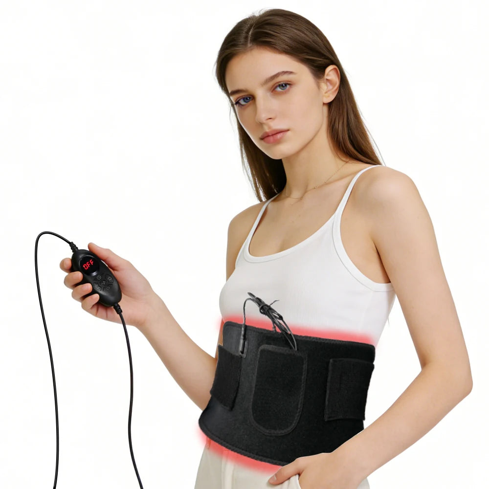 LED Red Light Massage Belt 120 LEDs Back And Waist Pain Relief Relax Belt Muscle Pain Relief 660nm 850nm Body Care Belt