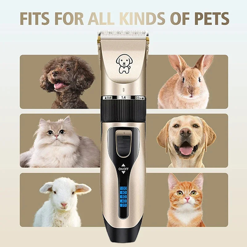 Cordless Rechargeable Professional Dog Clipper Dog Hair Clippers Grooming (Pet/Cat/Dog/Rabbit) Haircut Trimmer Shaver Set Pets